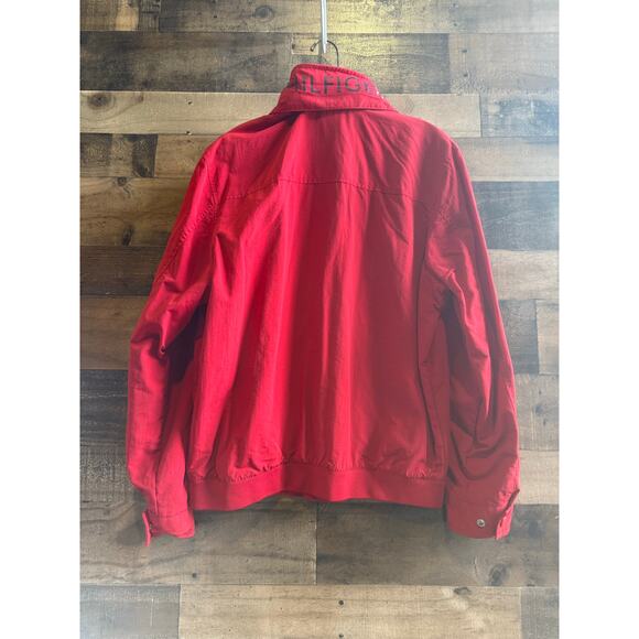 Tommy Hilfiger Men’s Red Jacket with Collapsible Hood – Size Medium - Picture 8 of 10
